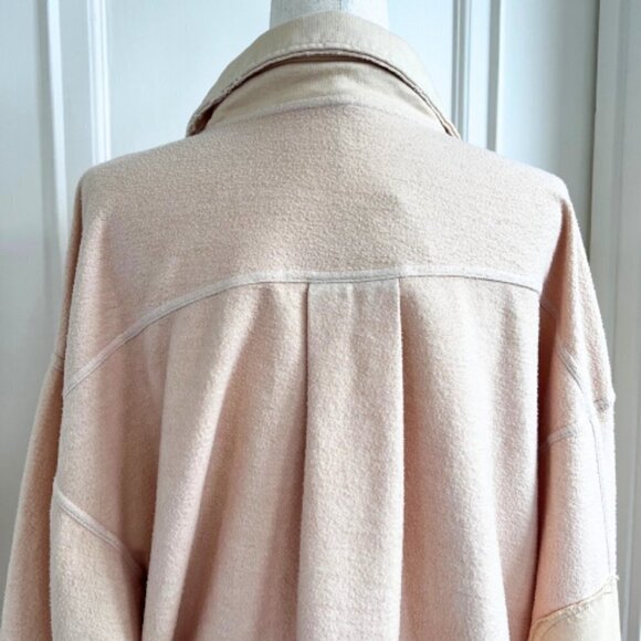 FREE PEOPLE Ruby Shacket Shirt Jacket Peach Size M - Picture 7 of 14